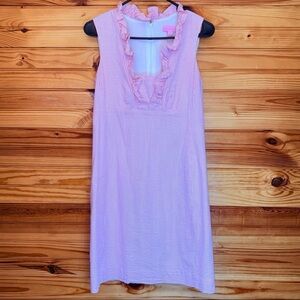 Pink Adeline Shift Dress Hotty Pink Lucky Seersucker size 4